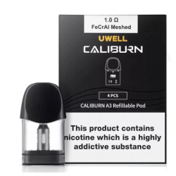 Uwell Caliburn A3/AK3/A3S 0.8/1.0 ohm Kartuş (4'lü Paket)